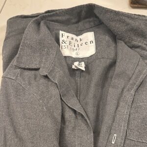 Frank & Eileen Charcoal Button-Up